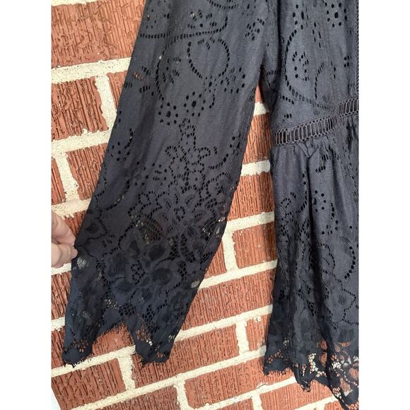 Suzanne Betro Black Lace Lined Tunic with Zipper Closure Size 2X - Picture 3 of 5